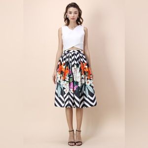Chicwish Zigzag Bouquet Skirt